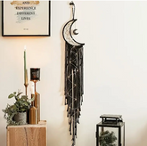 π Black Macrame Moon Dream Catcher Wall Hangingβ¨π