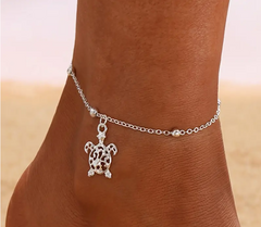 π’β¨ Sea Turtle Silver Anklet β Beachy Filigree Foot Jewelry πποΈ