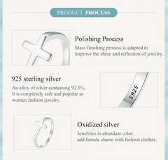 🙏Always Blessed Faith Cross Ring Band – 925 Sterling Silver🙏