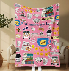 PINK Lukeโs Diner Fleece Blanket โ | Cozy Gilmore Girls Gift