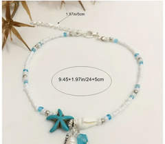 πβ¨ Beachy Bohemian Vintage-Style Starfish Anklet β¨π