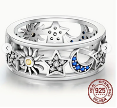 πβ¨ Moon Sun Stars 925S Ring β Celestial Magic! Most Popularβ¨π