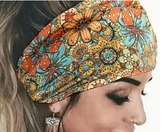🌿 BOHO Vintage Floral Wide Yoga Headband 🌿