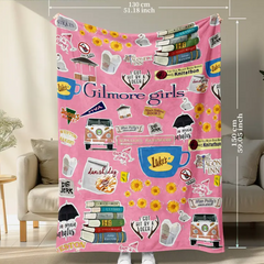 PINK Lukeโs Diner Fleece Blanket โ | Cozy Gilmore Girls Gift