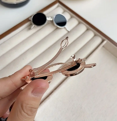 Super cute 3"x2" GOLD OR SILVER SUNGLASSES hair barrette brooch pin crafts