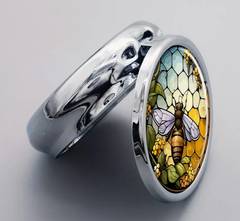 Metal Bumble Bee Pill Box Organizer Medicine Vitamins Cannabis Pot Stash Case