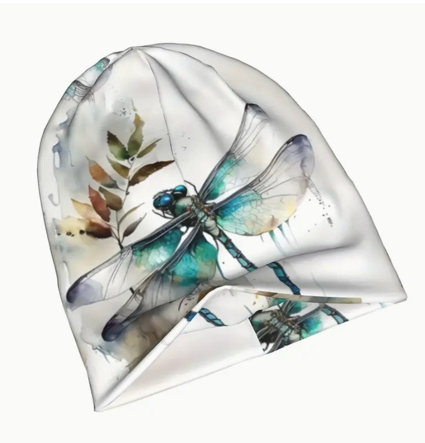 🦋 Dragonfly Inspirational Ski Cap, Beanie, Chemo Hat 🦋