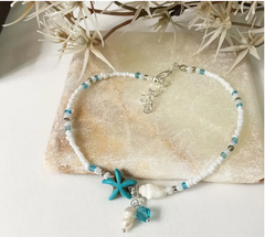 🌊✨ Beachy Bohemian Vintage-Style Starfish Anklet ✨🌊