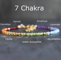 7 Chakra Healing Stone Bead Bracelet Yoga Balance Life Energy Natural Stone Gift