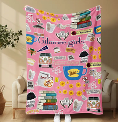 PINK Luke’s Diner Fleece Blanket ☕ | Cozy Gilmore Girls Gift