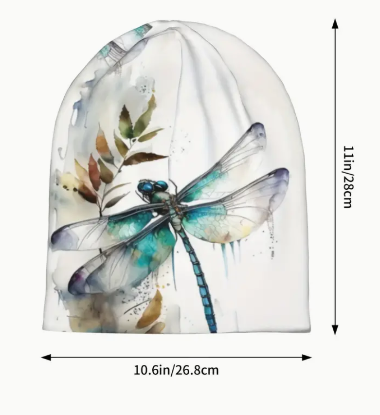 🦋 Dragonfly Inspirational Ski Cap, Beanie, Chemo Hat 🦋