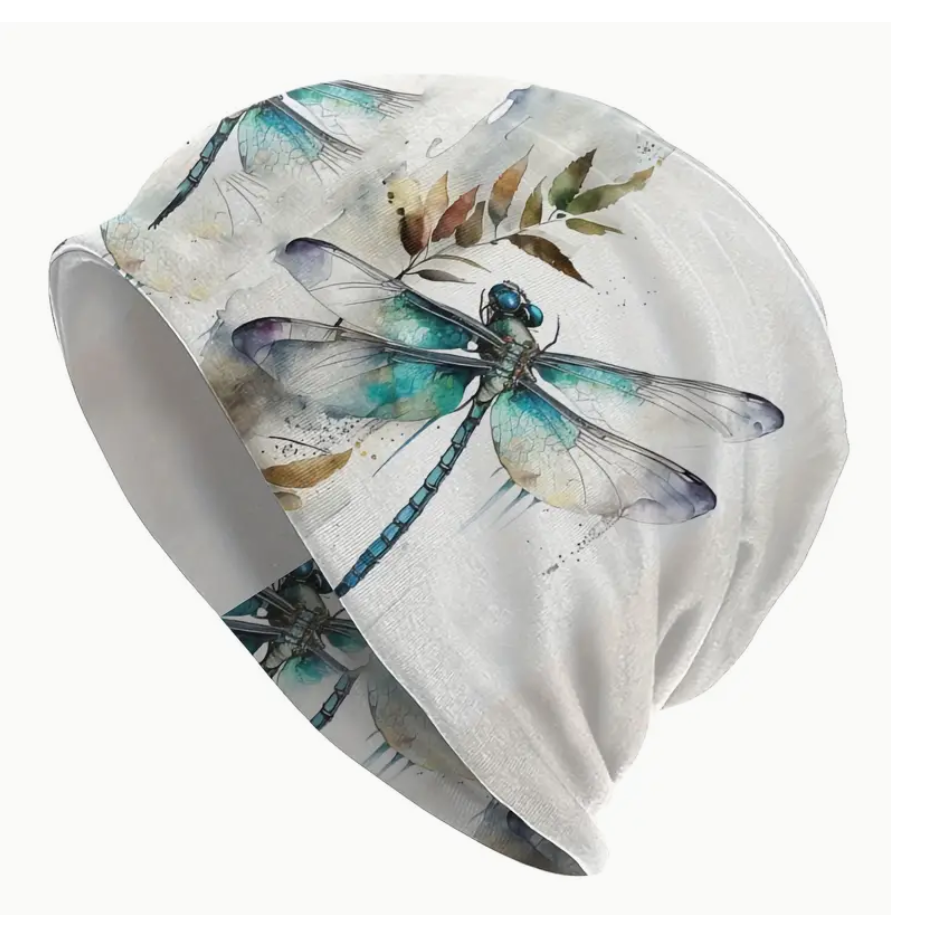 🦋 Dragonfly Inspirational Ski Cap, Beanie, Chemo Hat 🦋