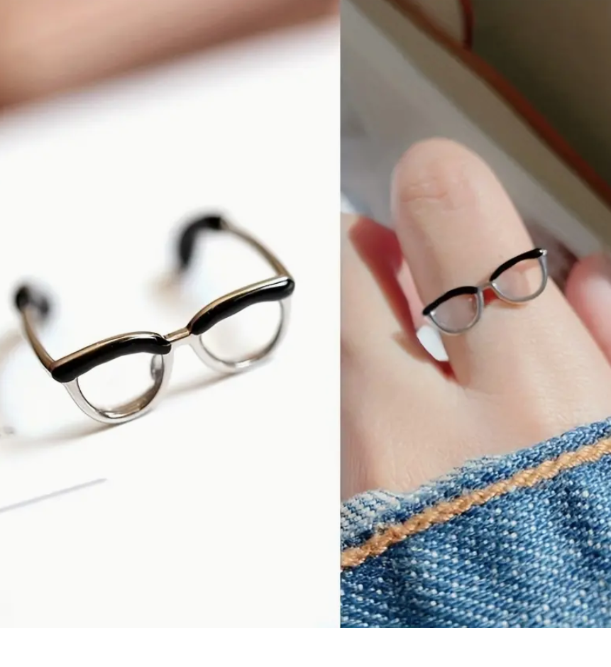 👓✨ Eyeglasses Silver Ring – A Unique Gift for Optometry Lovers! ✨👓