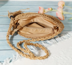 🌾 Pure Handmade Straw Woven Classic Fashion Crossbody Bag 👜