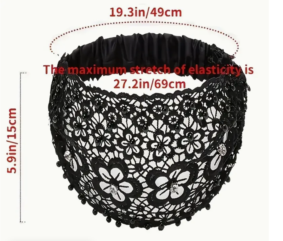 Hollowed Lace Headbands - Pearl Rhinestones Hairbands Women Hair Accessories 1pc